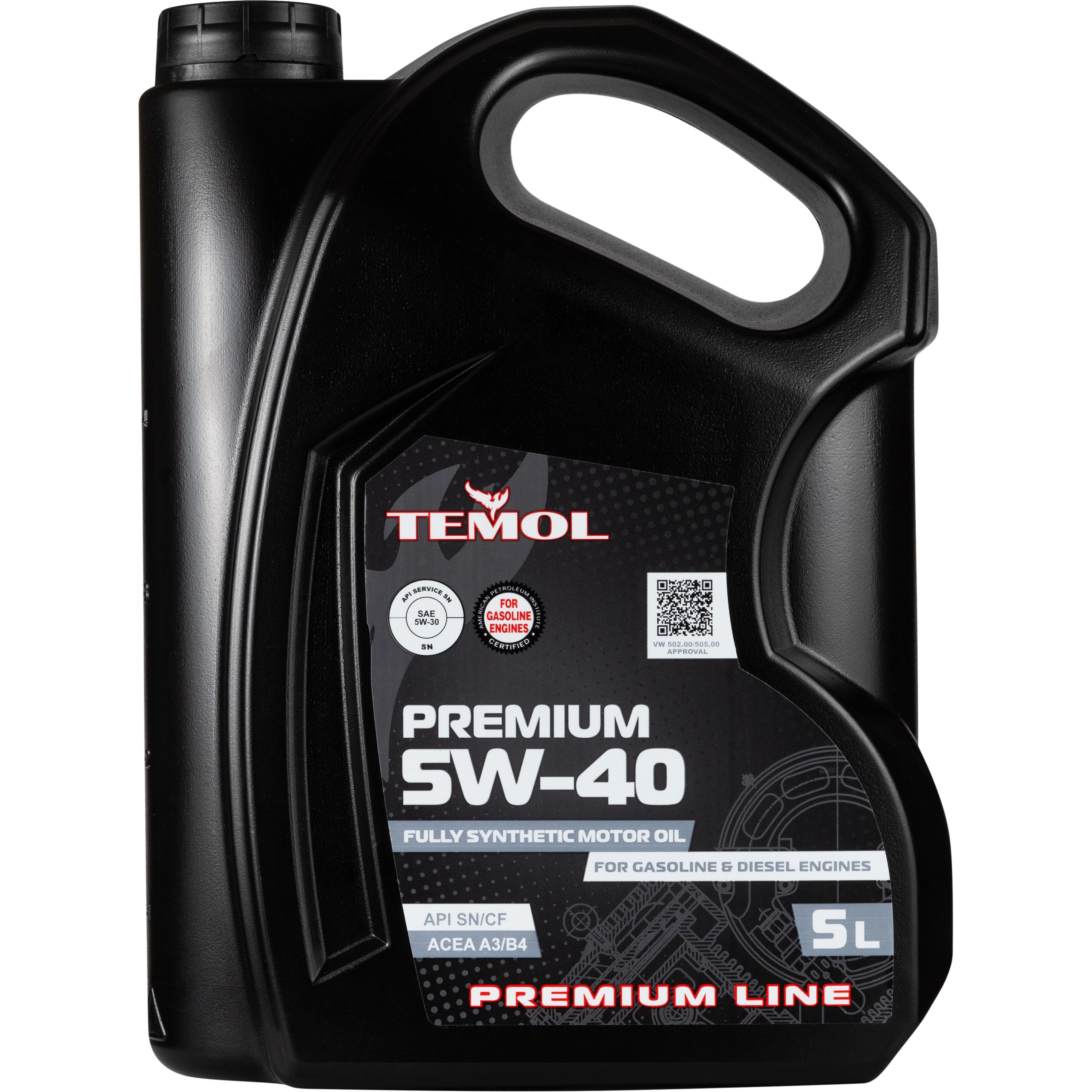 ᐉ Моторное масло для бензиновых и дизельных двигателей Temol Premium 5W ...