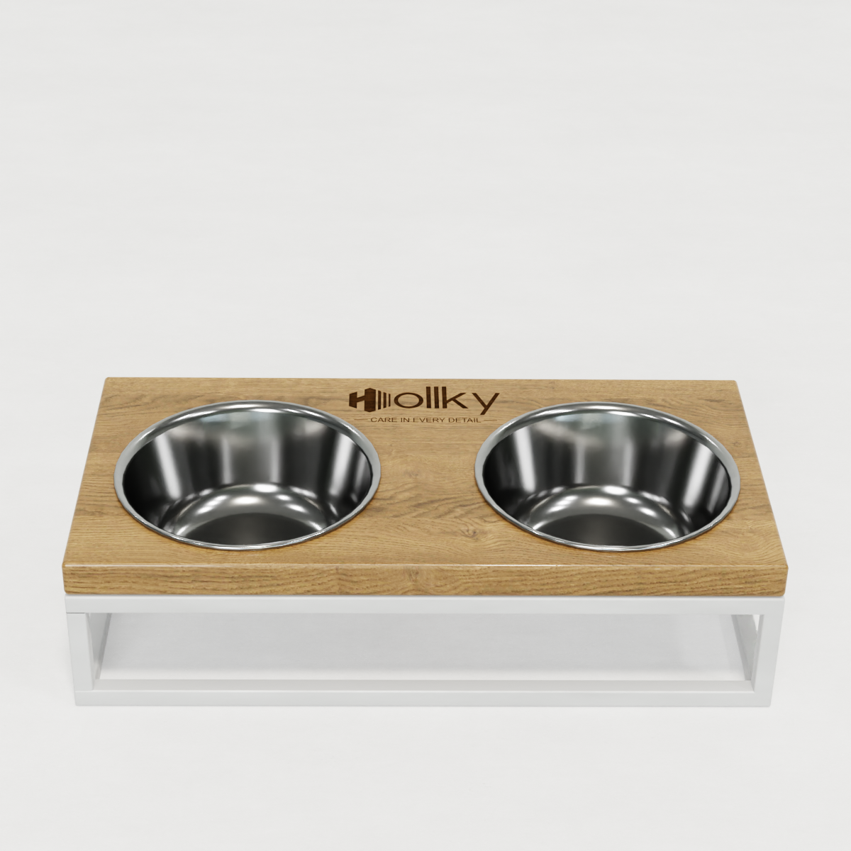 Миски на подставке для маленьких собак и котов Hollky Base S 2х0,45 л (BS-36187-WHNT) - фото 2