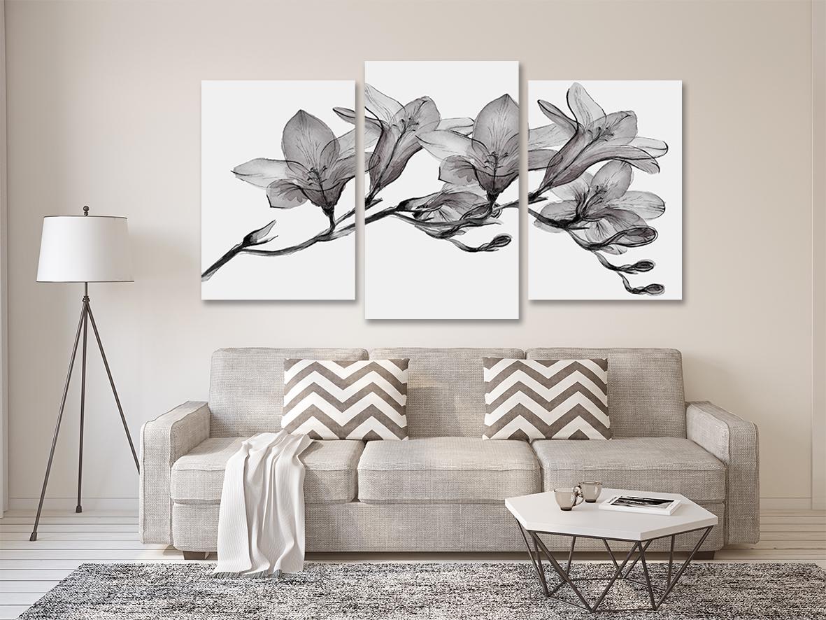 Картина модульная в гостиную/спальню Цветы 70х130 см (Art-598_3) - фото 2 Картина модульная в гостиную/спальню Цветы 70х130 см (Art-598_3) - фото 2