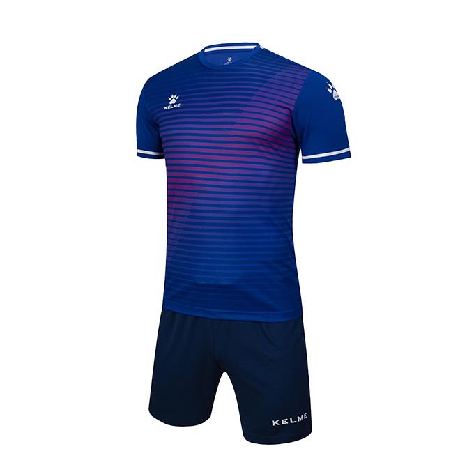 Комплект футбольной формы Kelme Malaga к/р XL Синий/Темно-синий