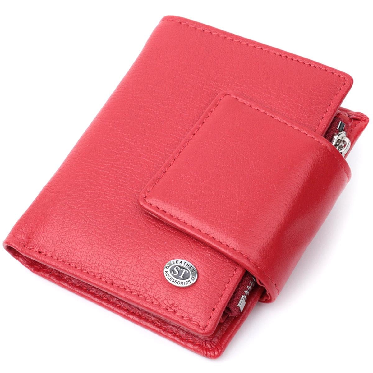 Кошелек женский ST Leather 22704 из натуральной кожи флотарий Красный (168-136-22704)
