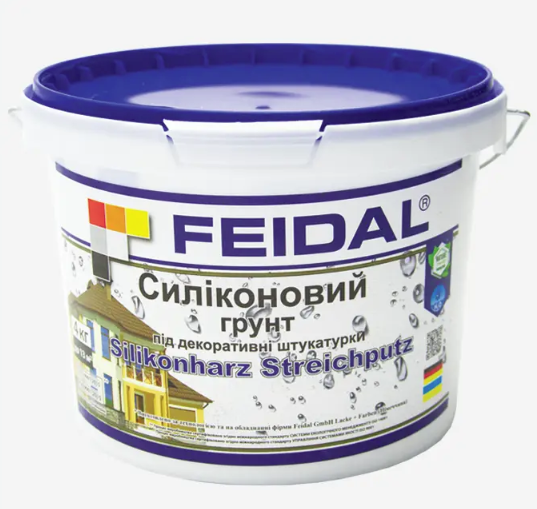 Силіконовий грунт під декоративні штукатурки Feidal Silikonharz Streichputz 4 кг (2028273658)