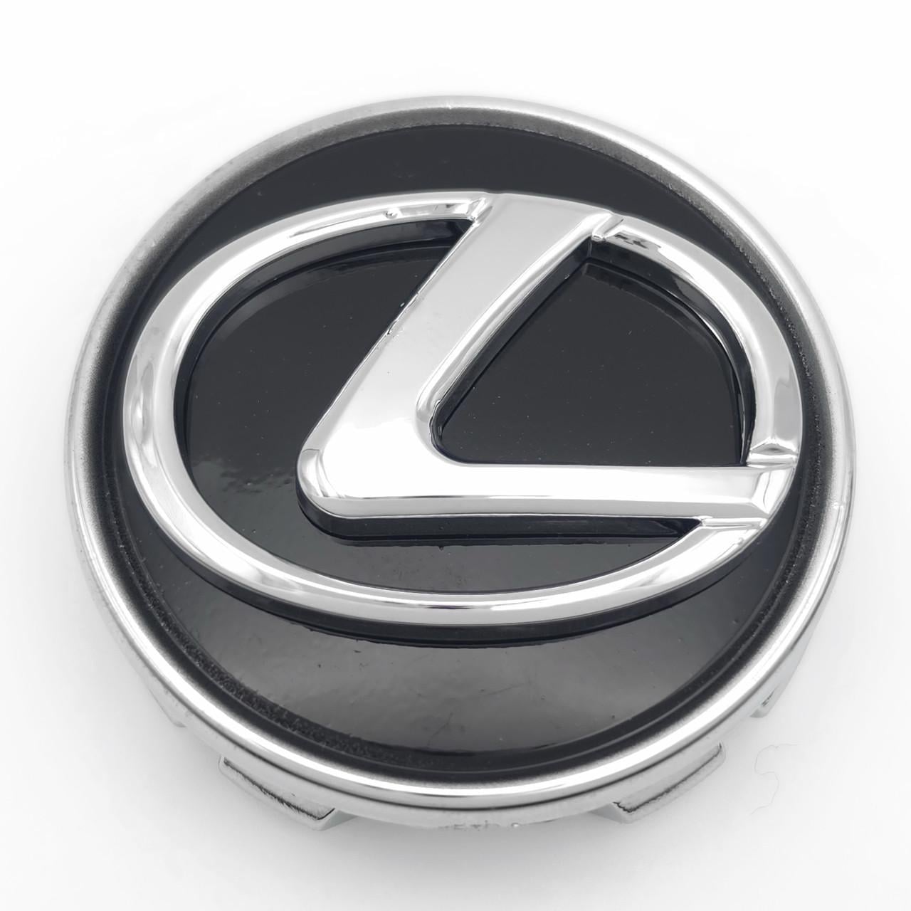 Ковпачок заглушка маточини колеса Lexus 62 мм тип 2 Хром/Чорний (3007025187)