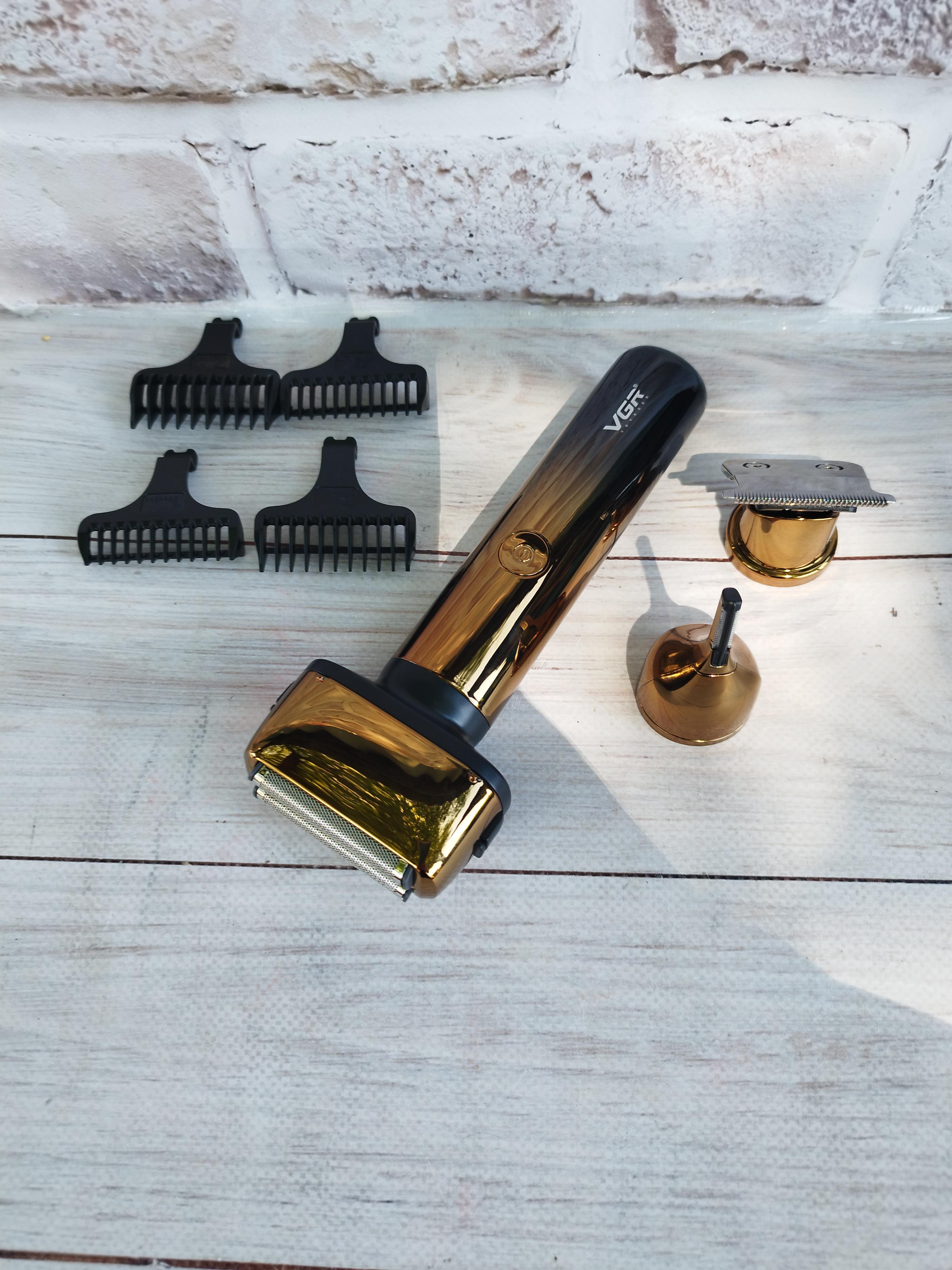 Бритва-тример для стрижки волосся та бороди VGR V-367 3в1 (V-367)