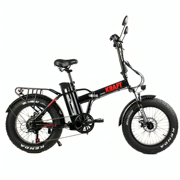Электровелосипед Corso KRAFT 20 500W 48V 15Ah складной с широкими колесами 20x4 Черный (35284448)