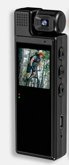 Видеокамера нагрудная с фиксацией клипсой UKC L9 Wi-Fi аккумуляторная с дисплеем 1,3" (28342932)