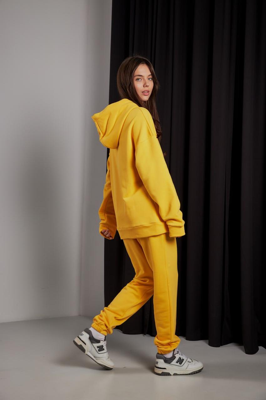 Прогулочный костюм с худи и джоггерами М124 XXL Желтый (529-1-64) - фото 3 Прогулочный костюм с худи и джоггерами М124 XXL Желтый (529-1-64) - фото 3