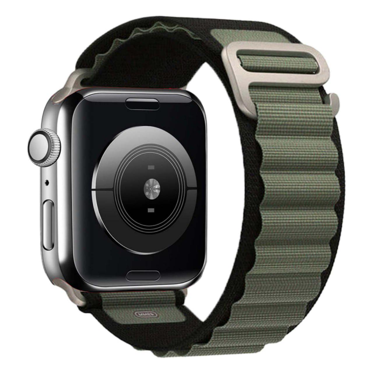 Ремінець Alpine Loop Band для Apple Watch 38 мм Black/Forest Green (13771423)