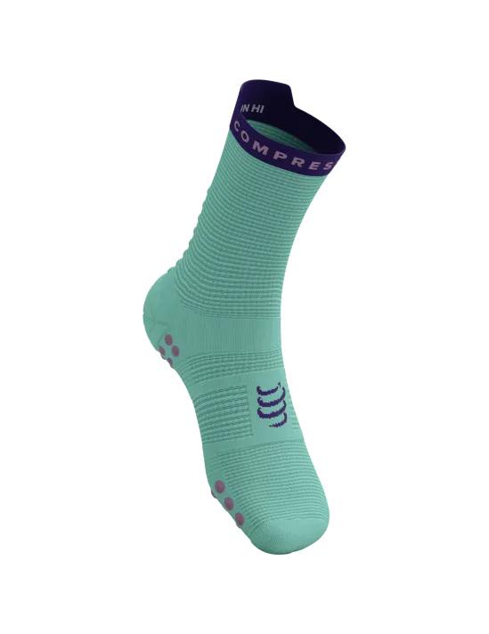 Носки Compressport Pro Racing Socks V4.0 Run High T1 Shell Blue/Purple - фото 2