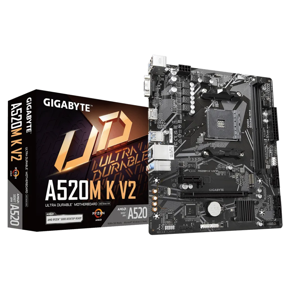Материнская плата Gigabyte A520M K V2 Socket AM4/MicroATX/2хDDR4 DIMM (11401454) - фото 2