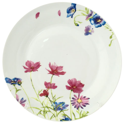 Тарілка S&T Рожева квітка 26,6 см Білий (ST55621)