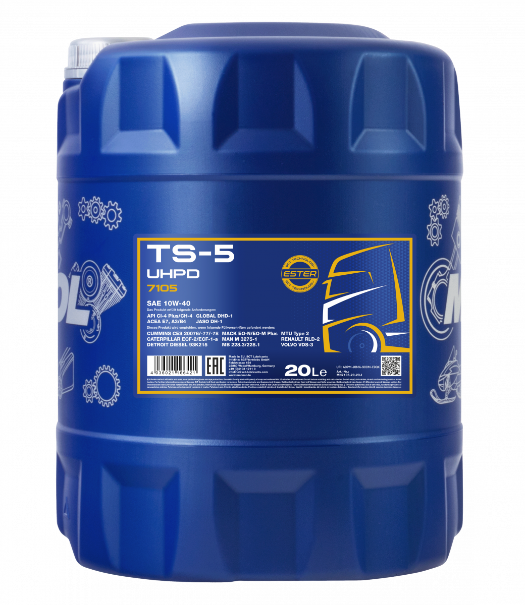 Моторное масло Mannol TS-5 UHPD 10W-40 20 л