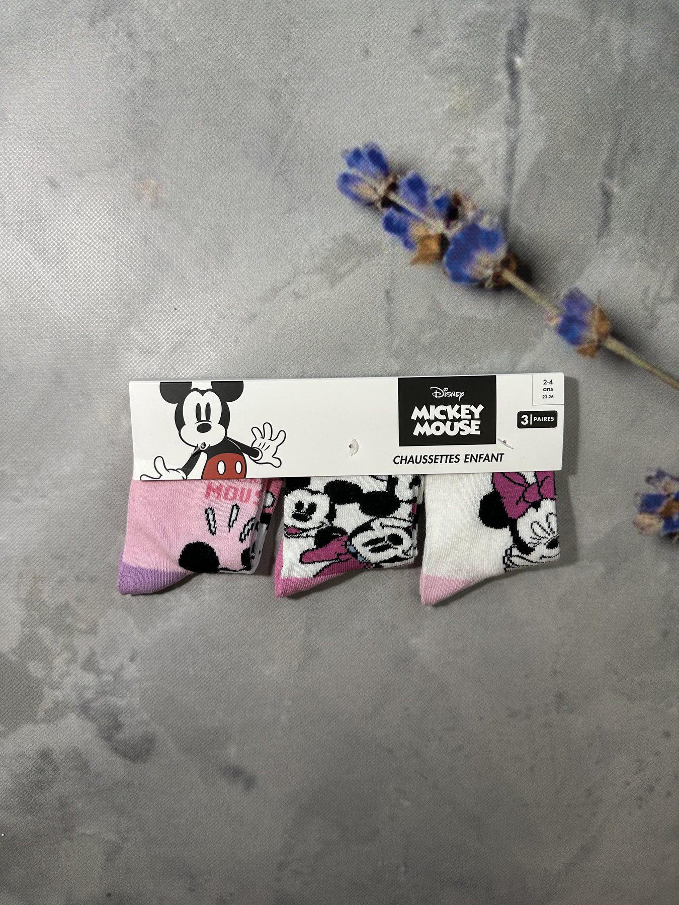 Носки Disney 3 пары р. 23-26 Розовый (001300224)