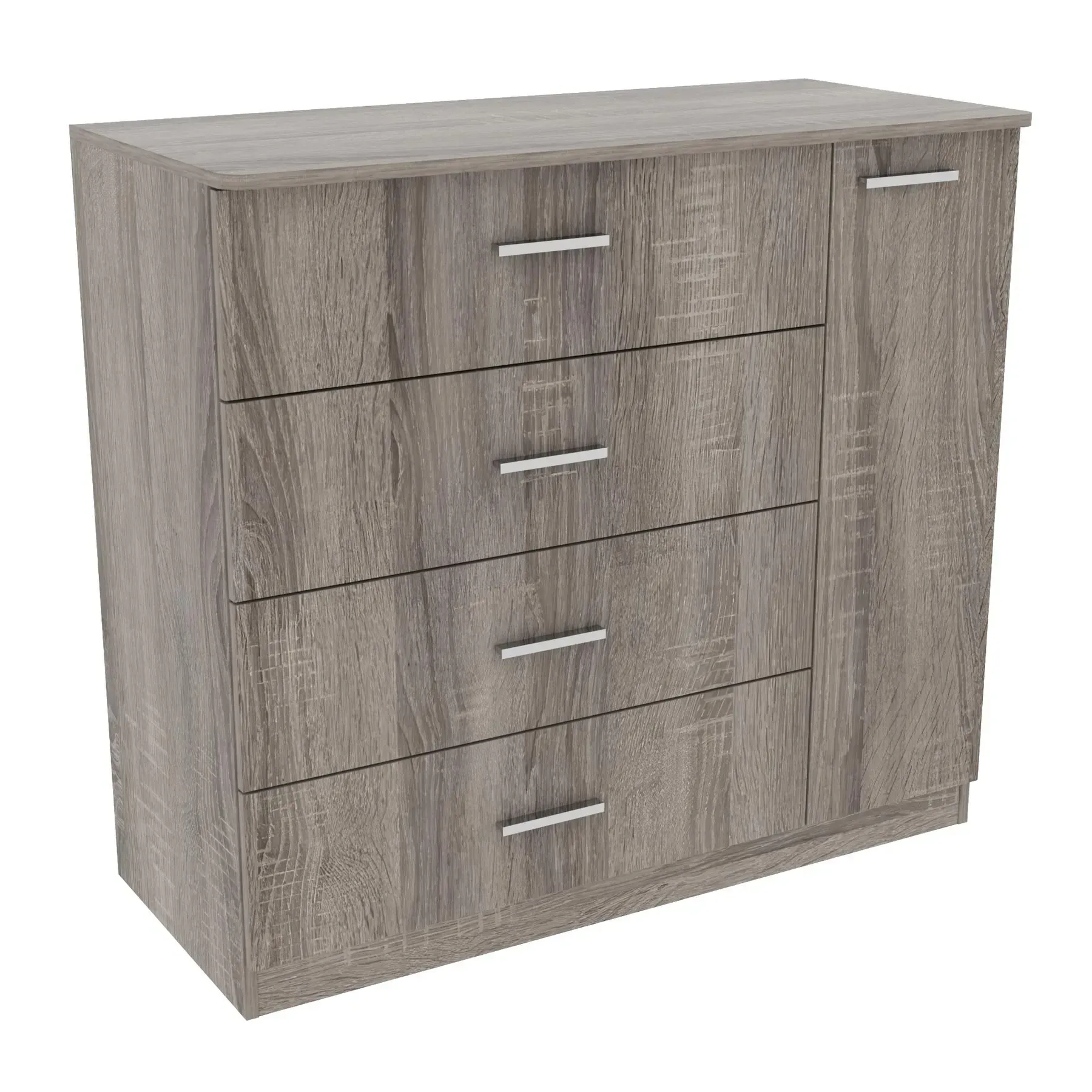 Комод Kontinent Сабріна №2 110х50х100 см Дуб Сонома Трюфель (81773640) - фото 1 Комод Kontinent Сабріна №2 110х50х100 см Дуб Сонома Трюфель (81773640) - фото 1