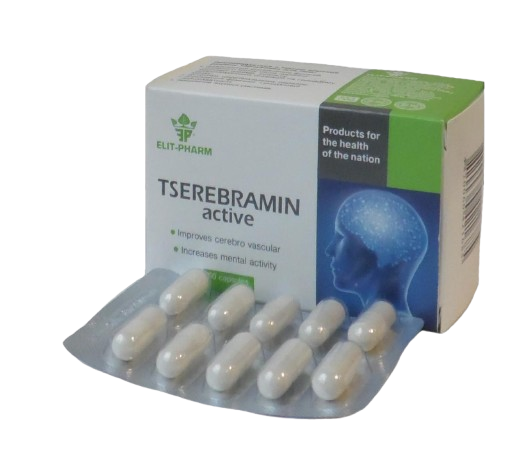 Добавка диетическая Элит-фарм Церебрамин активный 50 капс. (1004972272)