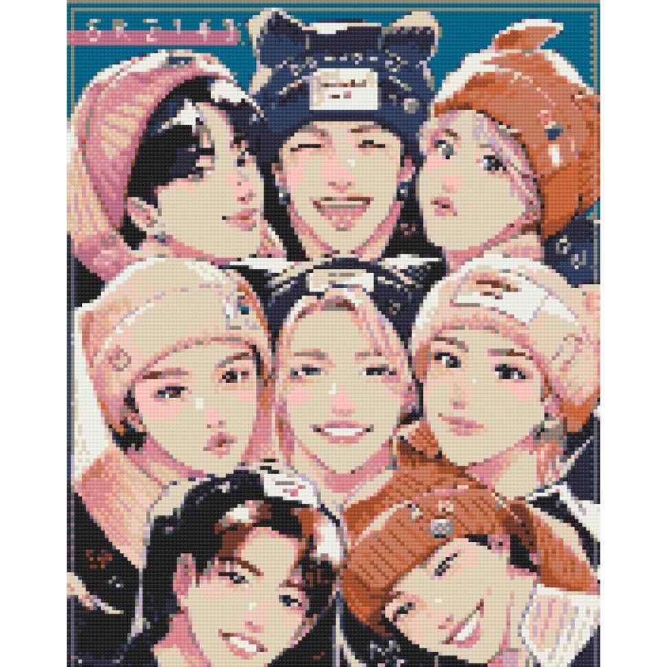 Алмазна мозаїка K-pop/Stray Kids 40х50 см (VM-127-A-510)