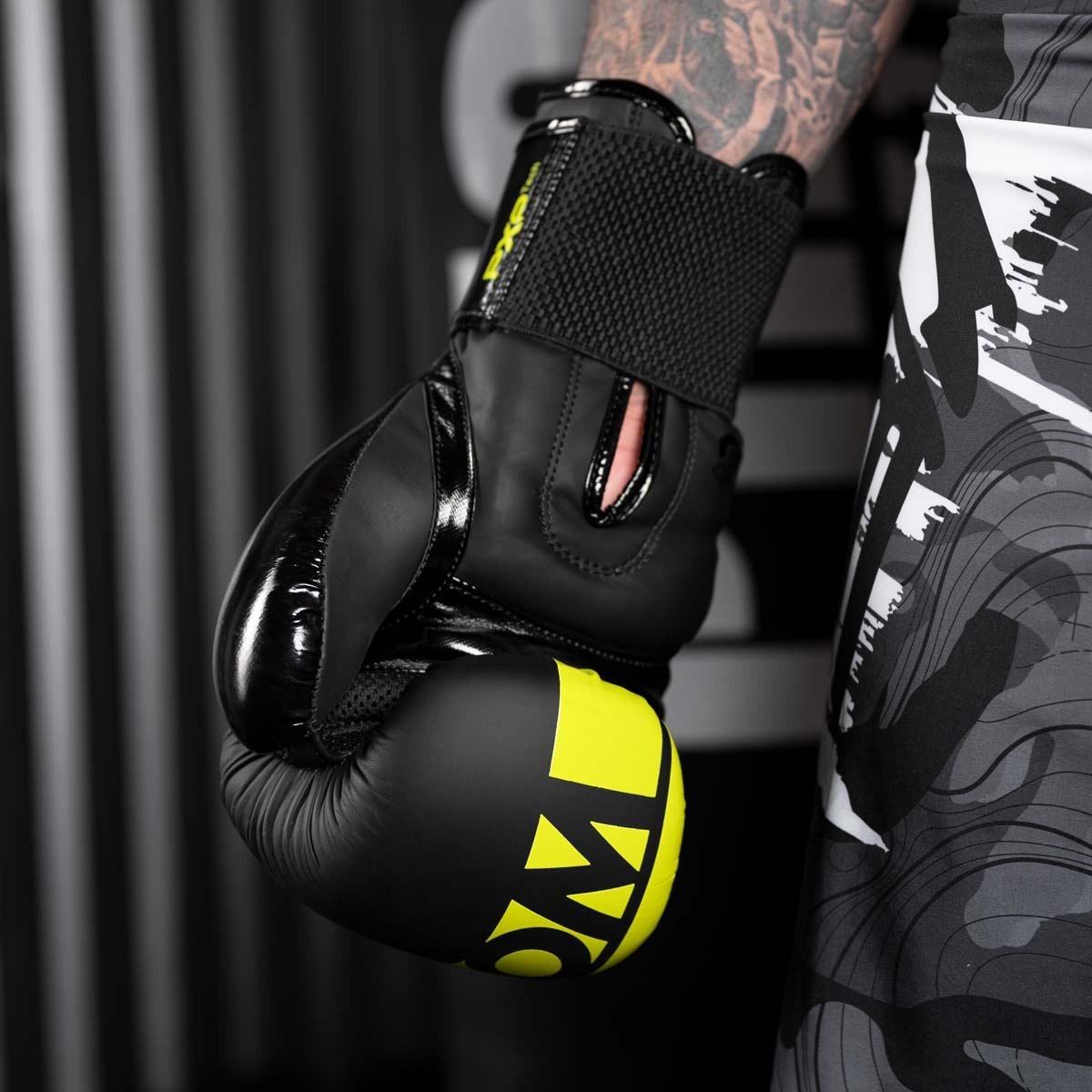 Рукавиці боксерські Phantom APEX Elastic Neon 16 унцій Black/Yellow - фото 8