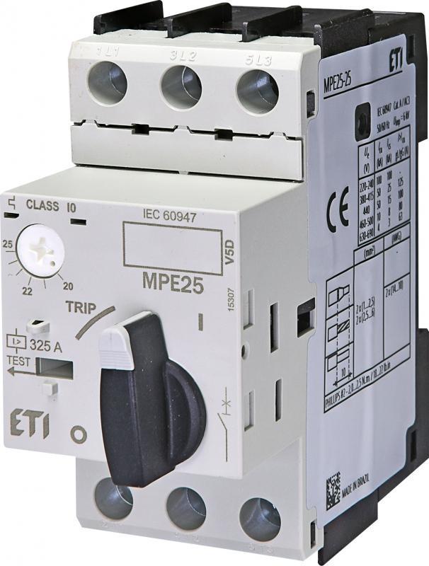 Автомат защиты двигателя ETI MPE25-25 20-25 A с поворотной ручкой (4648013)