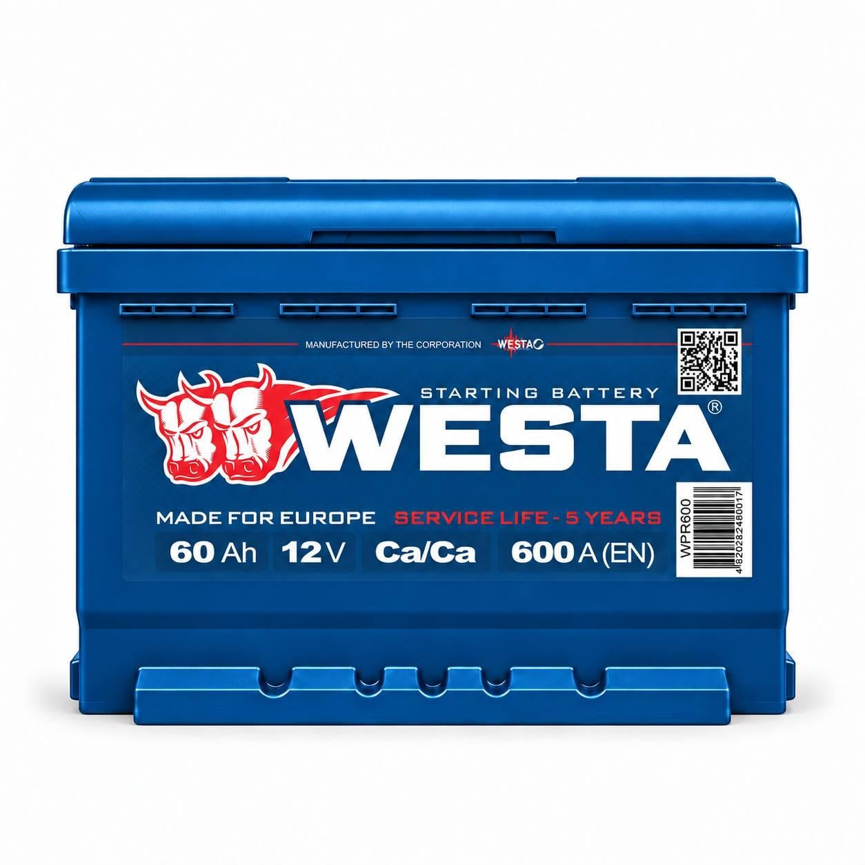Аккумулятор автомобильный Westa 60 Ah 600A R+ 12V (3150400996) Аккумулятор автомобильный Westa 60 Ah 600A R+ 12V (3150400996)