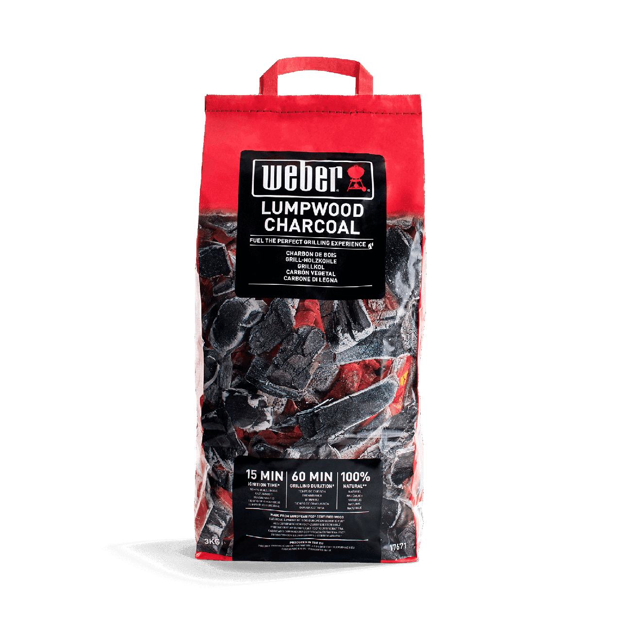 ᐉ Древесный уголь Weber 3 кг (17824)