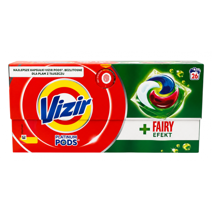 Стиральные капсулы Vizir Platinum Pods Fairy Efekt для цветных вещей 26 шт.
