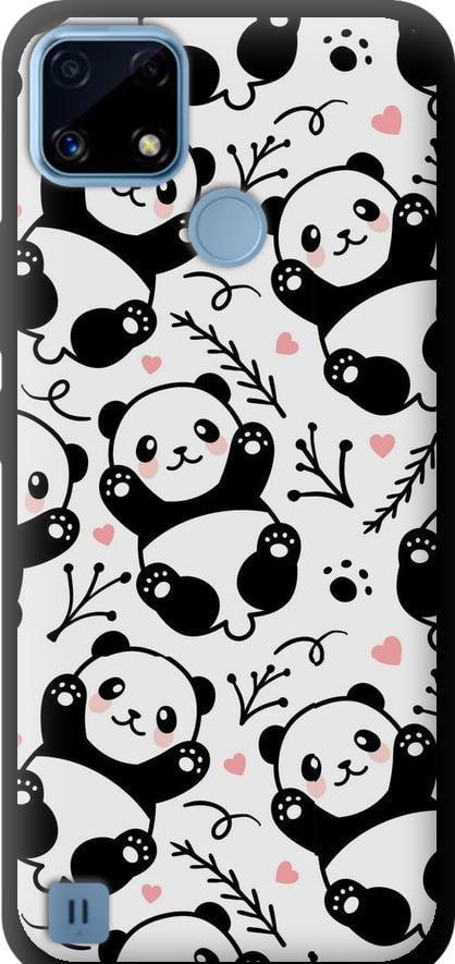 Чехол на Realme C21 Панды (4318b-2321-42517)