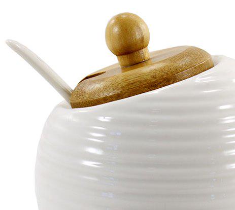 Цукорниця порцелянова Interos PJ03396 320 мл з ложкою - фото 2 Цукорниця порцелянова Interos PJ03396 320 мл з ложкою - фото 2