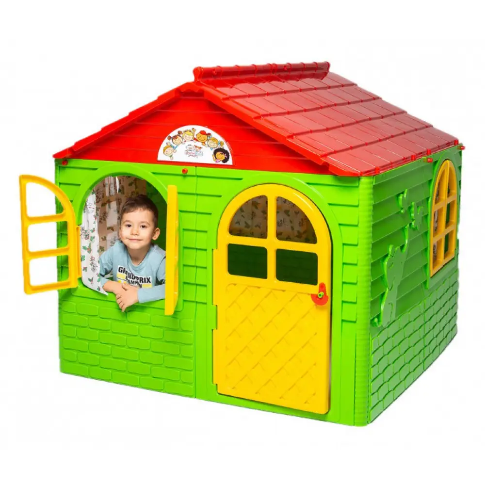 Домик для детей Gardentoys 129х129х220 см Зелено-красный (02550/3) - фото 4