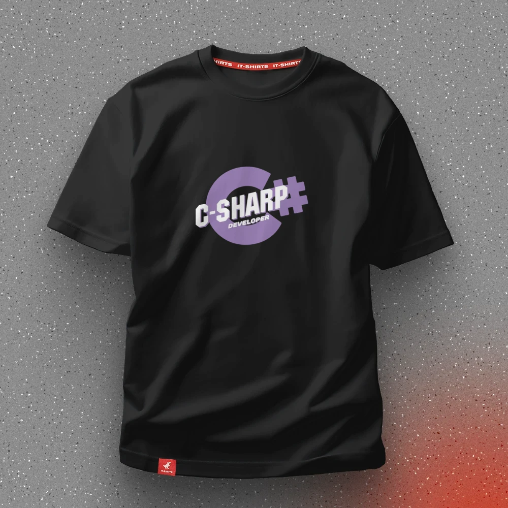 Футболка програміста C# developer у стилі поп-арт S Чорний (IT-239T-B-S)