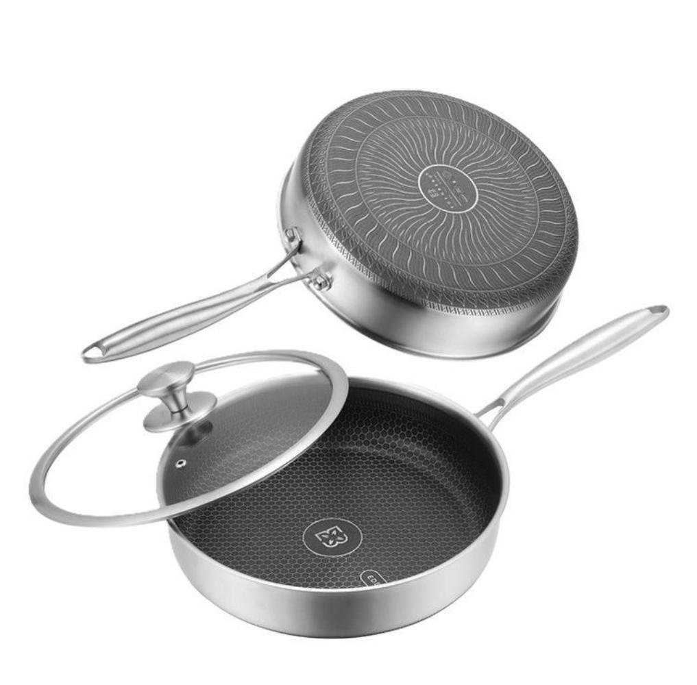 Сковорода с крышкой Edenberg EB-13062 из нержавеющей стали 26x7 см (EB-13062) - фото 2 Сковорода с крышкой Edenberg EB-13062 из нержавеющей стали 26x7 см (EB-13062) - фото 2