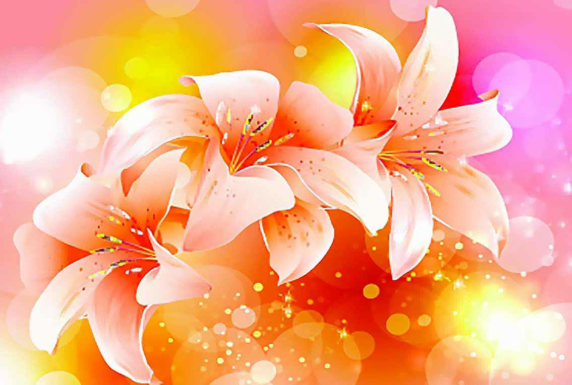 Фотообои WS Wallpaper Красочные цветы 392x270 см (31314) Фотообои WS Wallpaper Красочные цветы 392x270 см (31314)