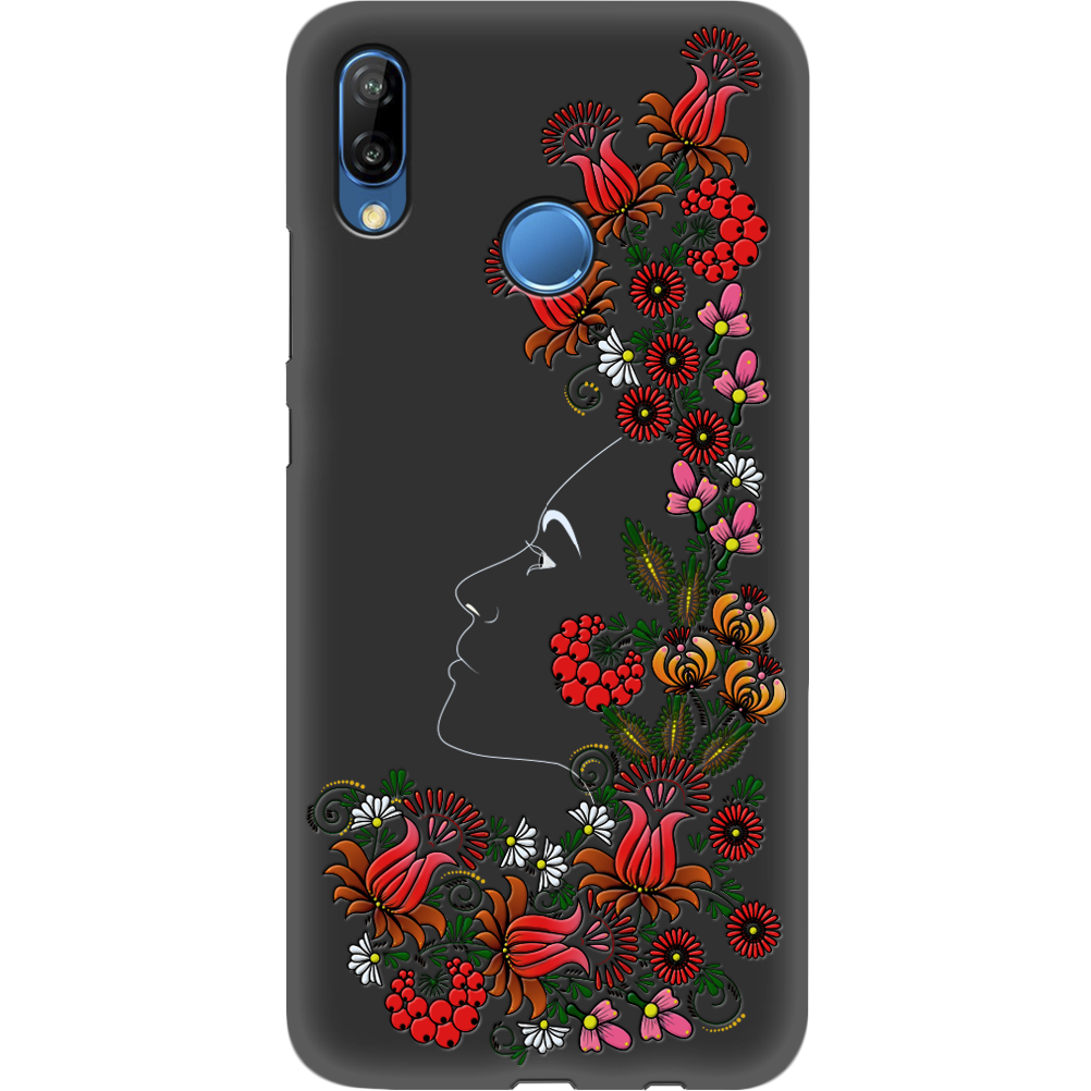 Чехол Boxface Huawei P20 Lite 3D Ukrainian Muse Черный силикон (33127-bk64-35158)