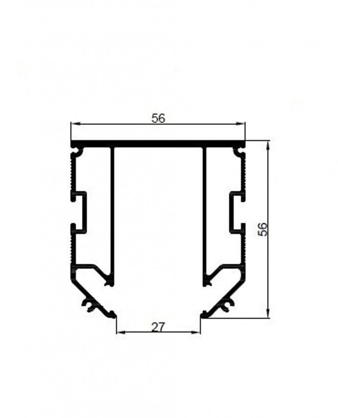 Профіль-база OL16 для магнітного шинопроводу для натяжної стелі 2 м (29467901) - фото 2