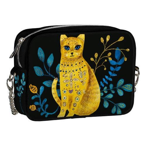Сумка на цепочке Presentville Cherie Этно кошка (CHE2 22S009 BL)