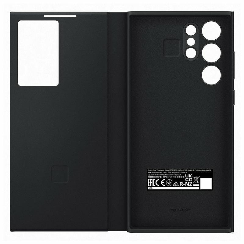 Смарт чехол книжка Samsung Galaxy S22 Ultra SM-S908 S-View Flip Cover (Clear View) Black Черный - фото 6