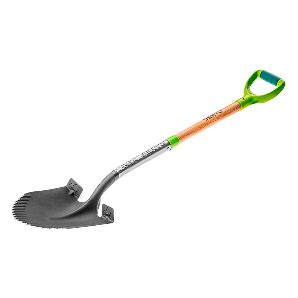 Лопата штыковая с зубчатой кромкой Verto T-Rex закаленная сталь 114 см Black/Green (15G001)