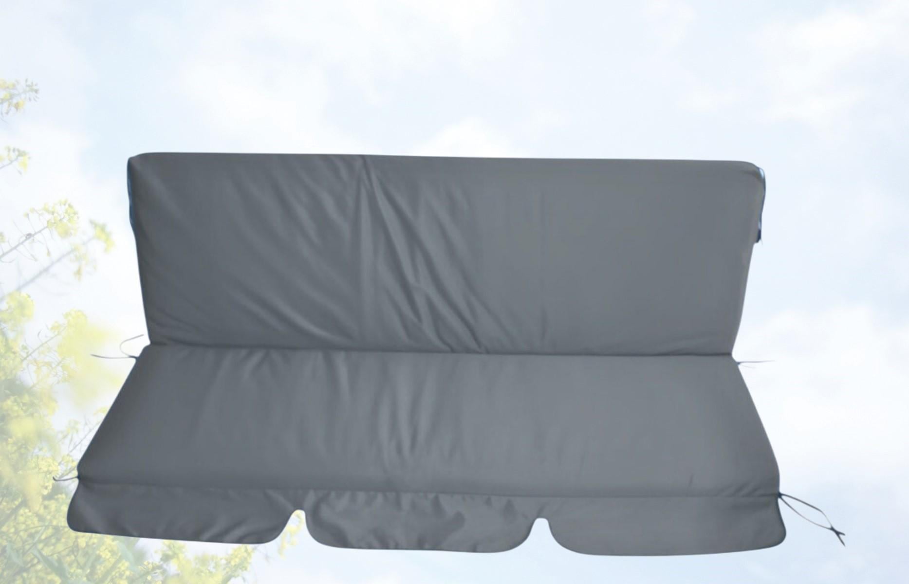 Матрас мягкий для садовых качелей 130х52х52 см Серый