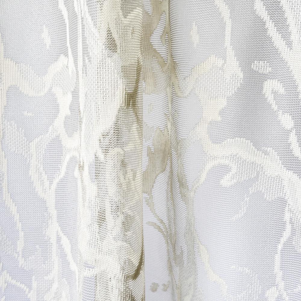 Тканина тюль жакард Мікрія 285 см 57 гр/м2 V-bej - фото 3