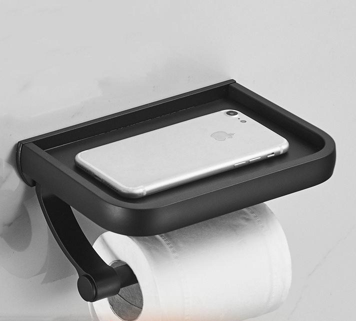 Держатель для туалетной бумаги с полкой Черный - фото 5 Держатель для туалетной бумаги с полкой Черный - фото 5