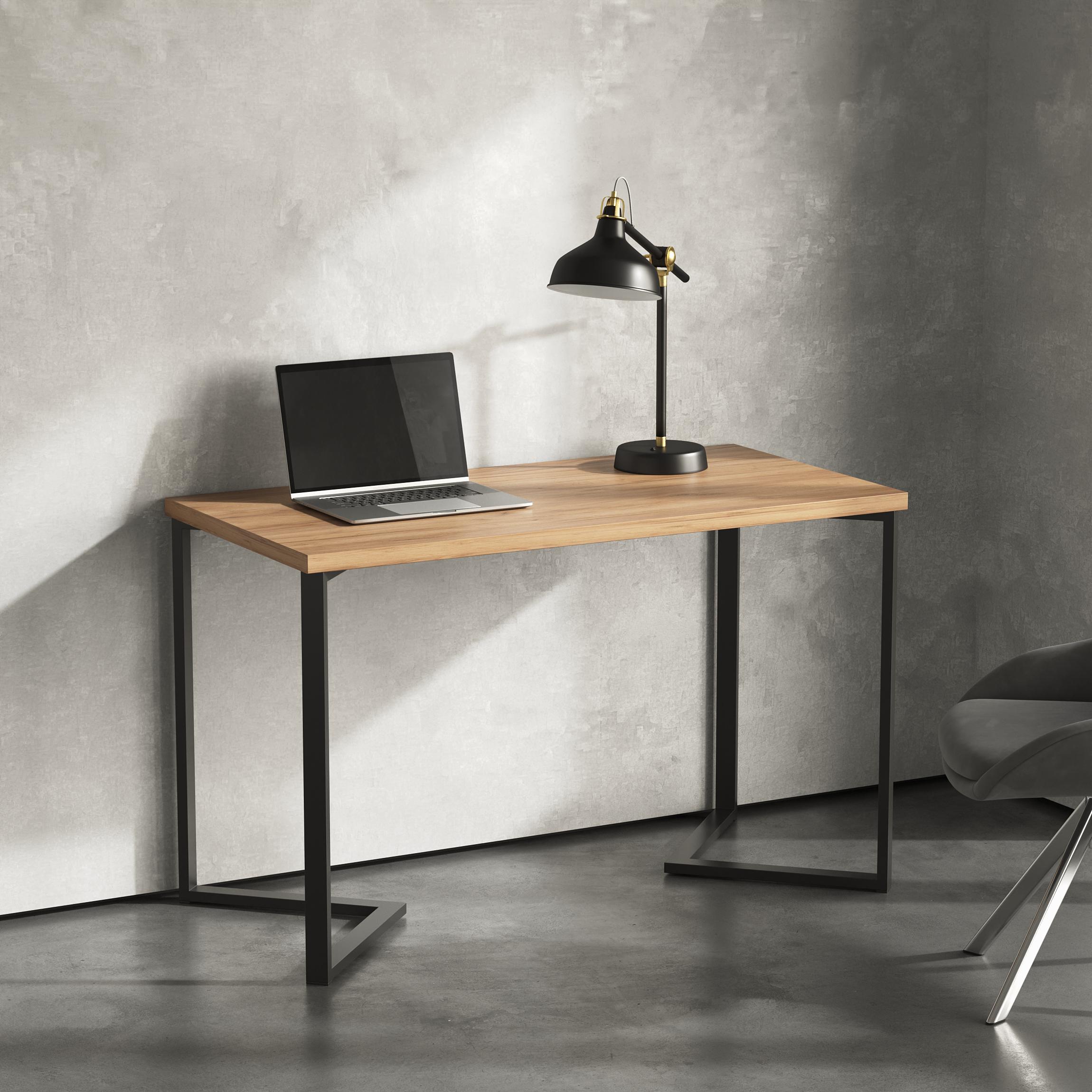 Стол письменный лофт Серия 9 1200х600х32 мм Дуб Крафт Золотой (24084561)