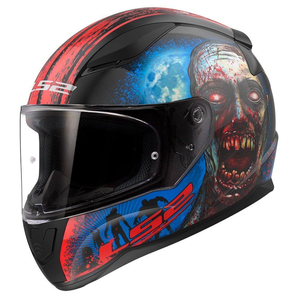 Мотошлем LS2 FF353 Rapid 2 Zombie M Black/Red (36952)