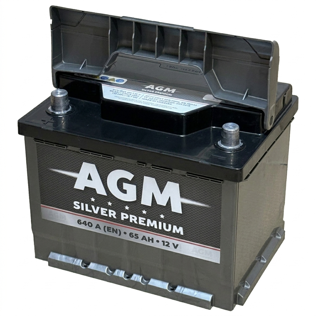 Аккумулятор автомобильный 6CT-65 AGM Premium EN640 65Ah-12V + слева 242х175х190 мм