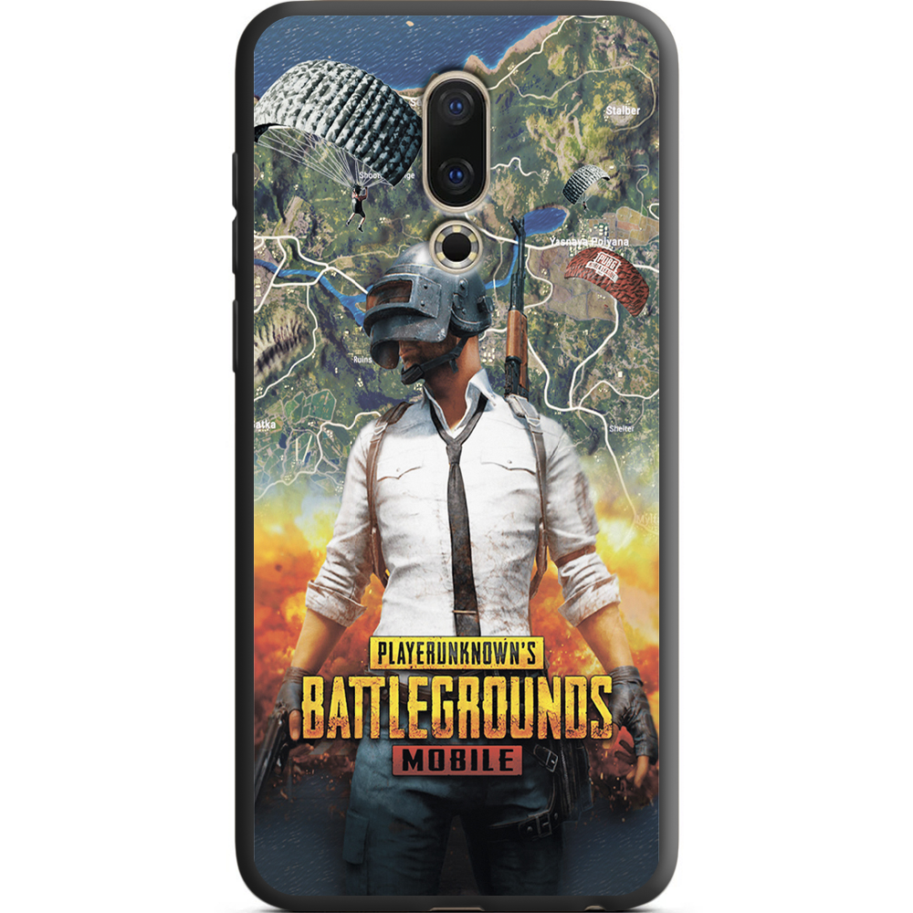 Чехол BoxFace Meizu 16 / 16X PUBG Mobile Черный силикон (35176-up2309-38941)