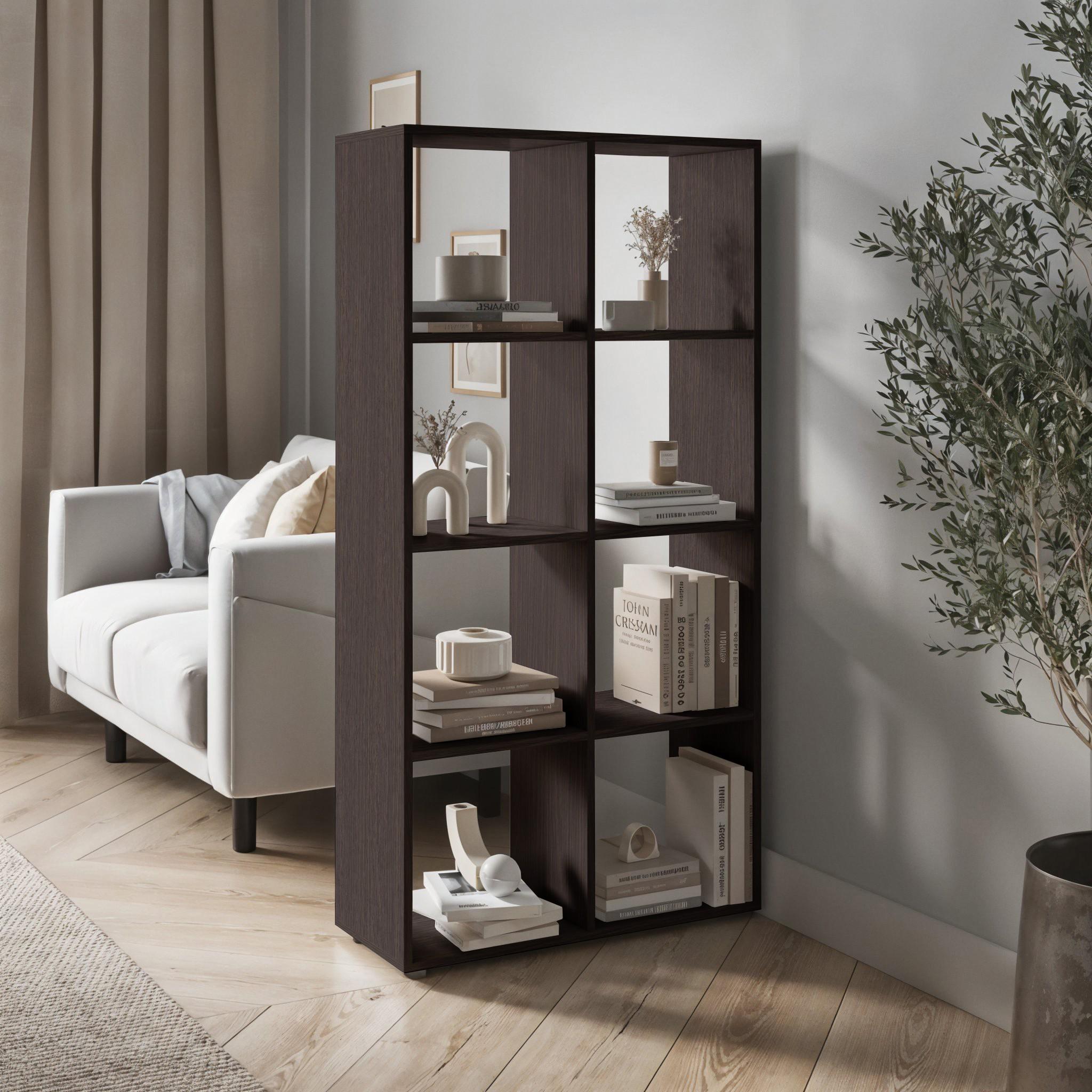 Стелаж для книг та декору на 8 комірок GP-17 720х230х1430 мм Венге Магія - фото 1