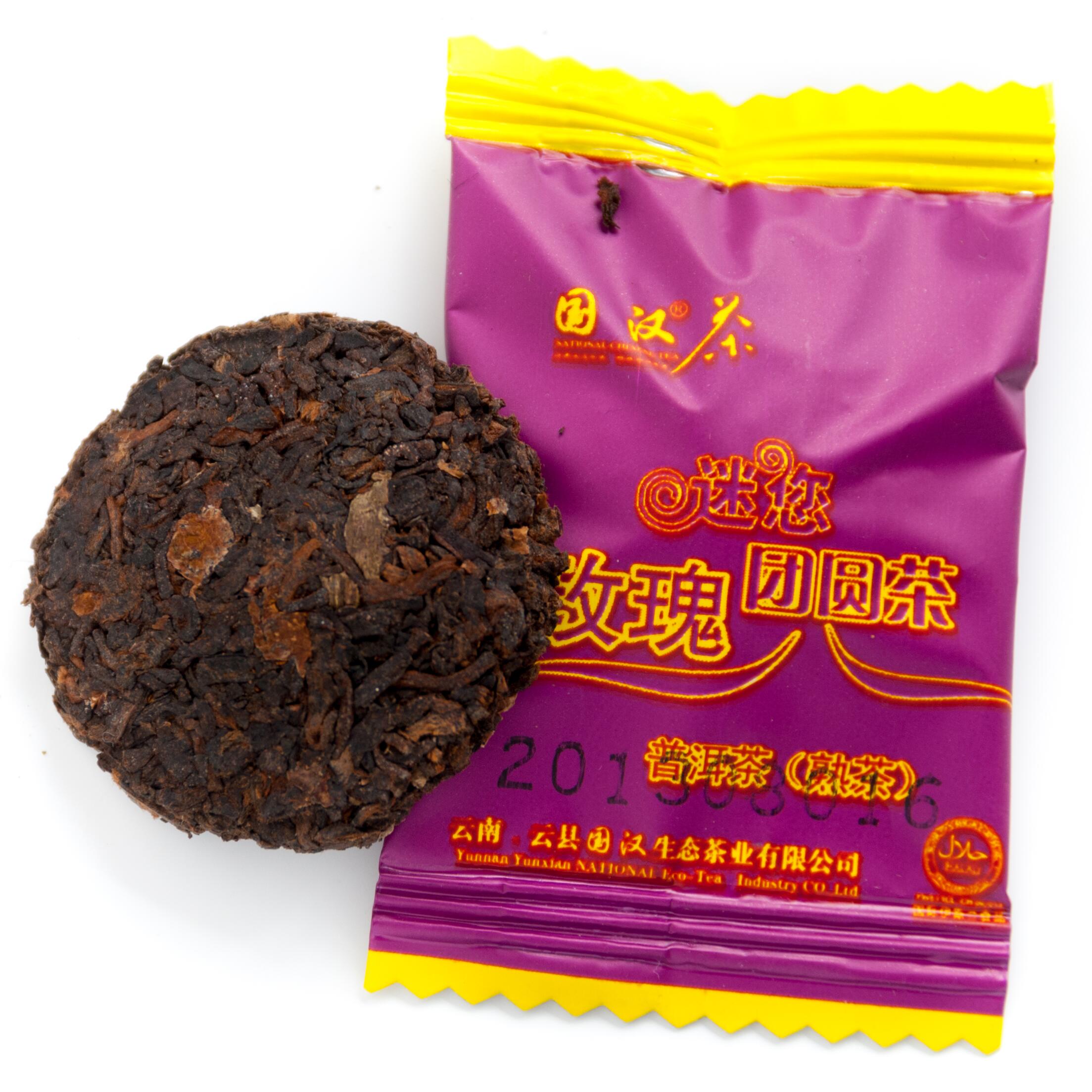 Чай Шу пуэр Роза сиреневая конфета 5 г 10 шт.