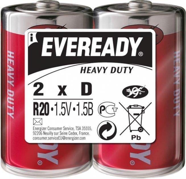Батарейки Energizer Eveready D Heavy Duty 2 шт. (1786228544)
