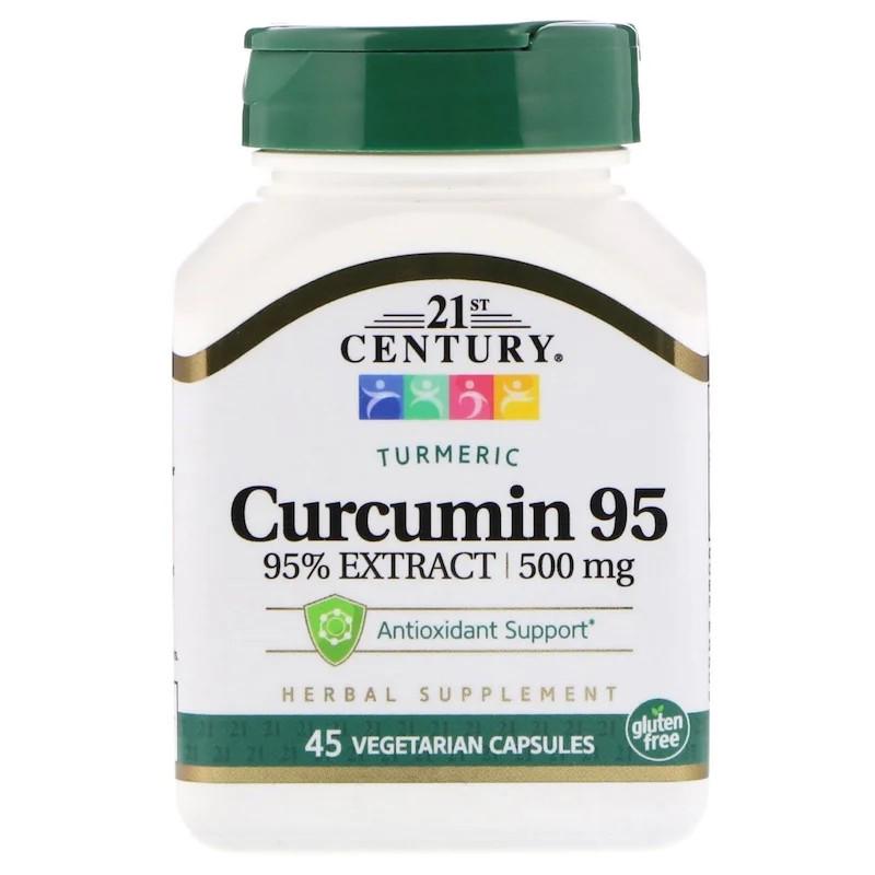 Натуральная добавка 21st Century Curcumin 95 500 мг 45 капсул