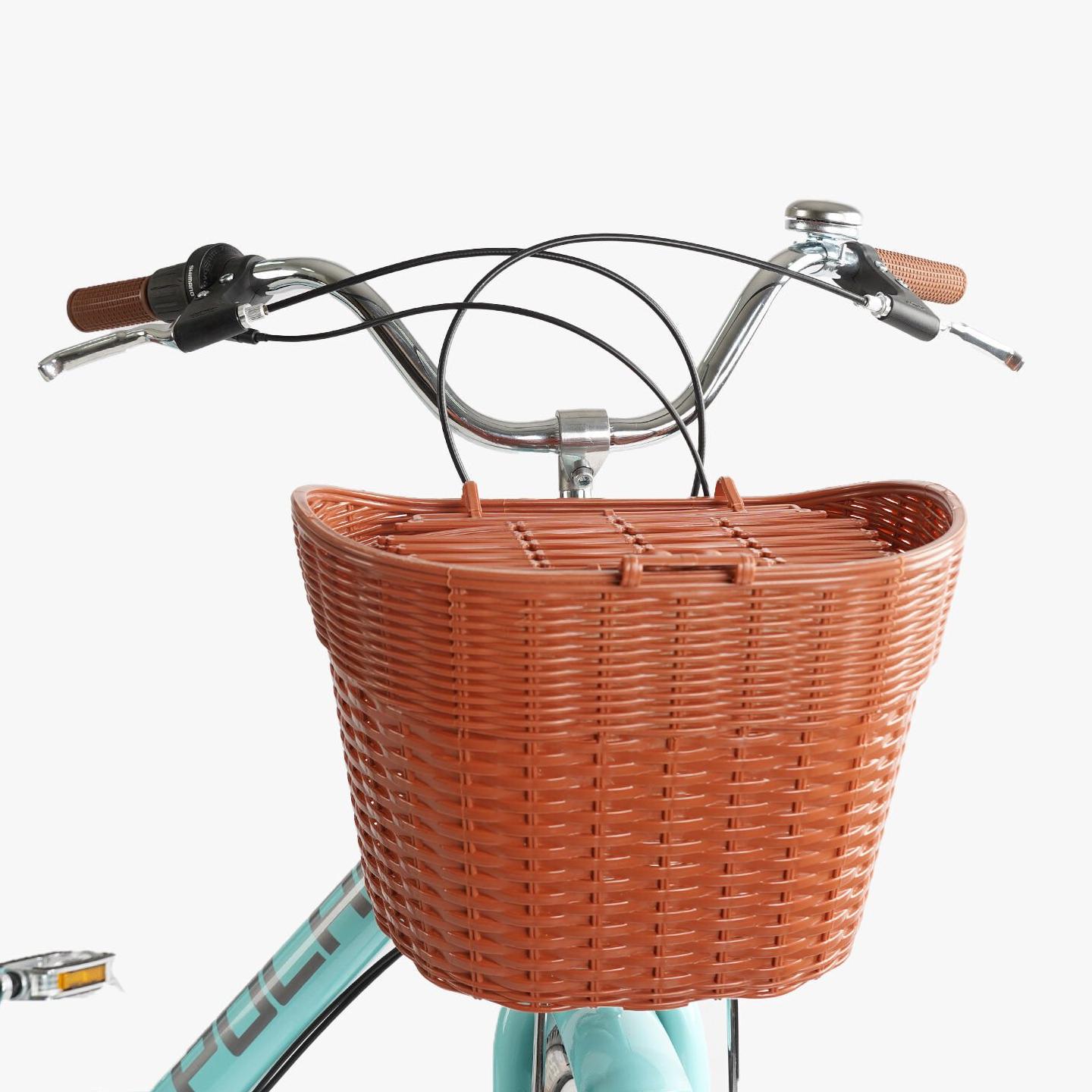 Велосипед міський Corso Polaris з кошиком та багажником рама 16,5"/26" Бірюзовий - фото 4 Велосипед міський Corso Polaris з кошиком та багажником рама 16,5"/26" Бірюзовий - фото 4