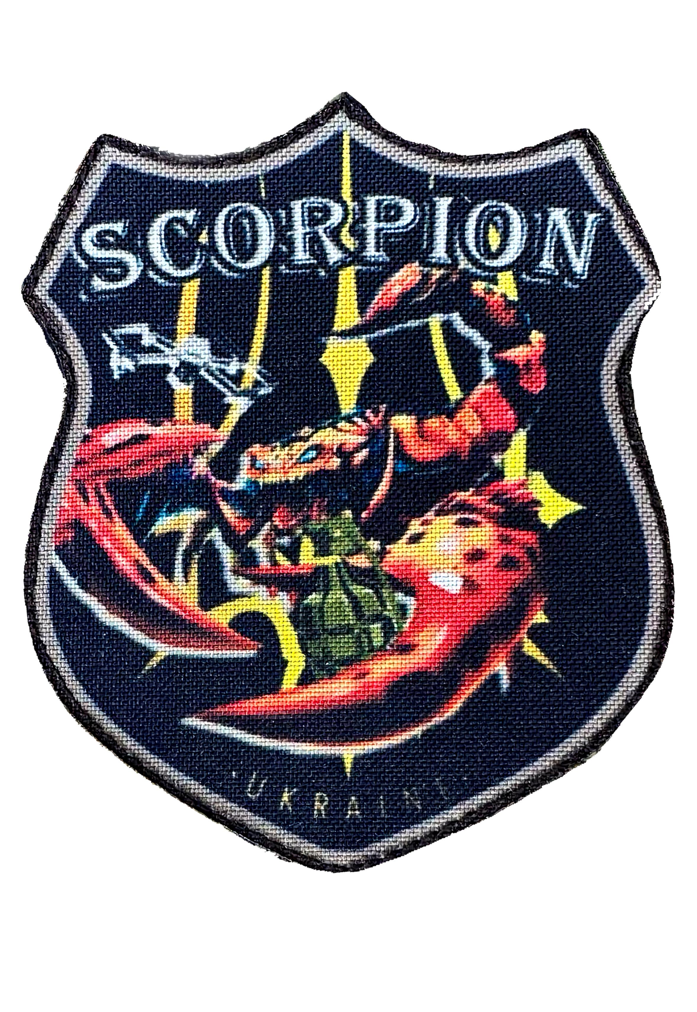 Шеврон принт Скорпіон знак зодіаку на липучці (SKORPIOZODIAC)