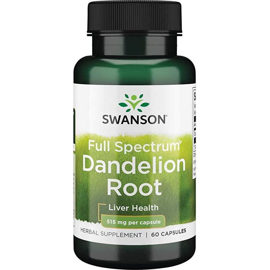 Комплекс для профілактики печінки Swanson Dandelion 515 мг 60 Caps